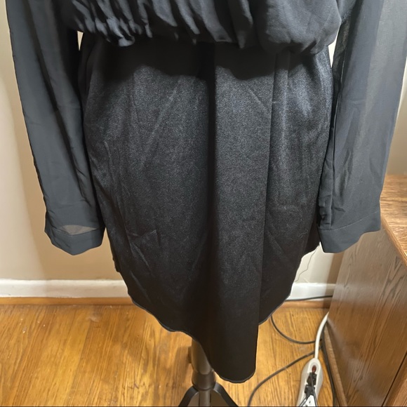 Liberty Love Chiffon Long Sleeve Tie- Front Waist Large Dress - Picture 7 of 12